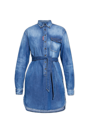 ♦SELF PORTRAIT♦クリスタルデニムミニドレス Self-Portrait Denim dress with shimmering crystals | Women's
